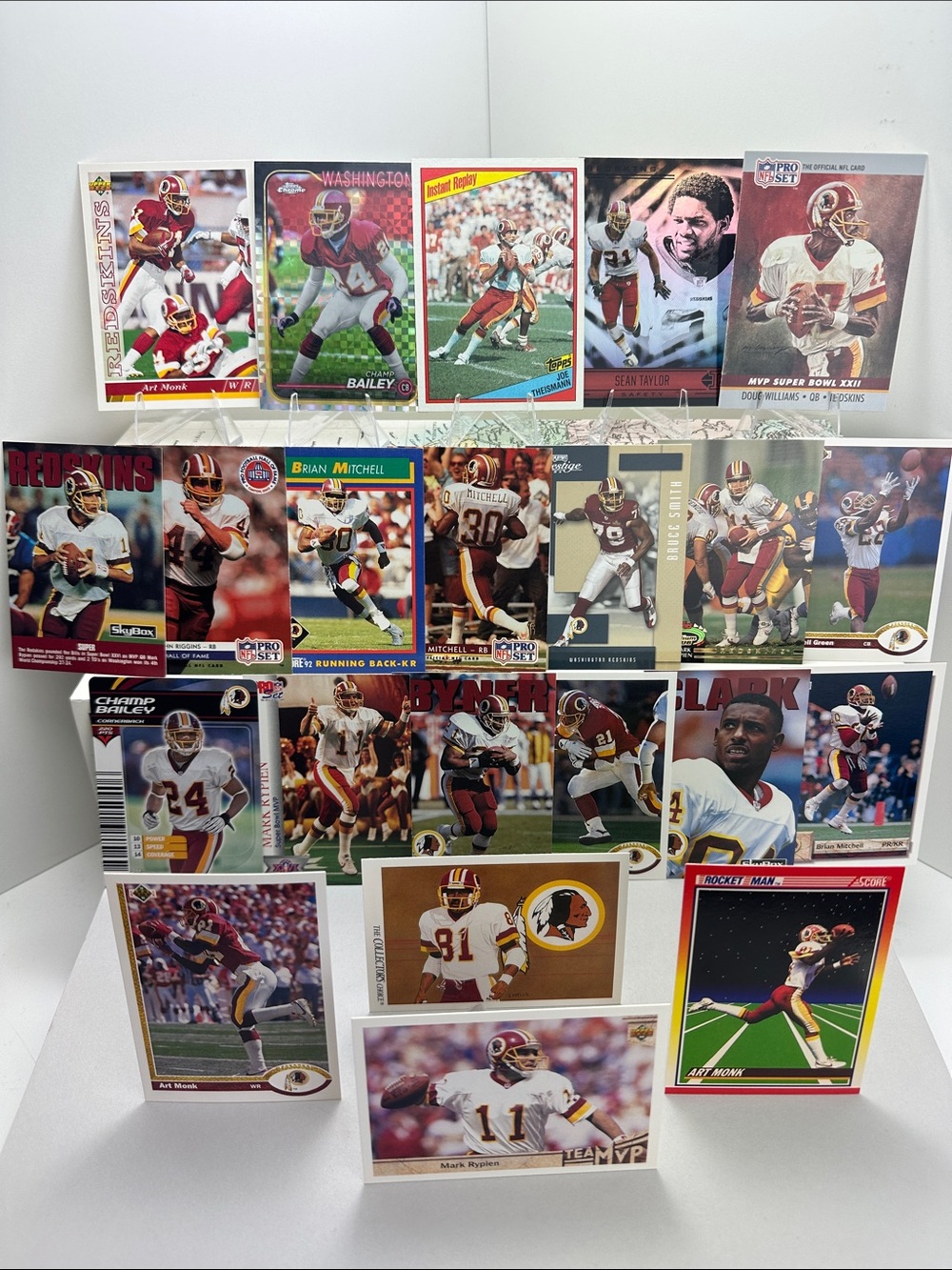 Sean Taylor Redskins legends lot of 22 Art Monk/Rypien/Theismann/Riggins/Bailey